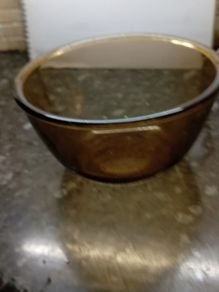 Amber pyrex mixing Bowl