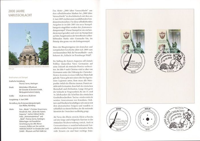 2009 Bundes Republic Deutschland (Germany) Federal Annual Stamp EFT Collection 2009 with 43 images of contents