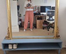 large gold mirror