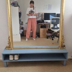 large gold mirror