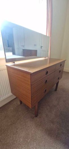 Schreiber mid century teak veneer dresser