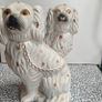 Vintage pair of Staffordshire pottery mantel dogs Image 6