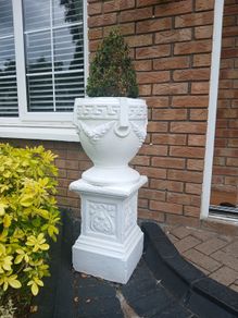 Large stone garden planters