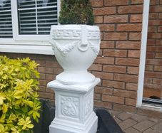 Large stone garden planters