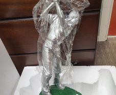 Large Silver-coloured Golfer Figure Trophy