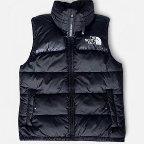The North Face black puffer gilet in size XS