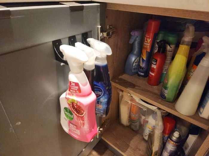 2 x Spray bottle holder kitchen bathroom 3d printed surface cleaner