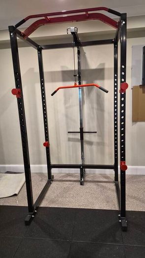 Power rack & Weights with pulley