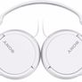 Sony MDR-ZX110AP Wired Overhead Headphones with Microphone, Neodymium Dynamic Drivers, Swivel Fold Design - White Image 10