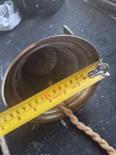 Antique Brass Hanging Wall Titanic Bell 1912  Hanging Nautical Wall Decor