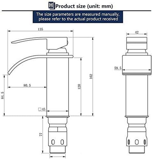 Waterfall Bathroom Faucet Wash Basin Mixer Tap Hot and Cold Water Sink Taps Single Handle Basin Taps Mixer Bathroom Tap Accessories Chrome Brass (FREE POSTAGE)