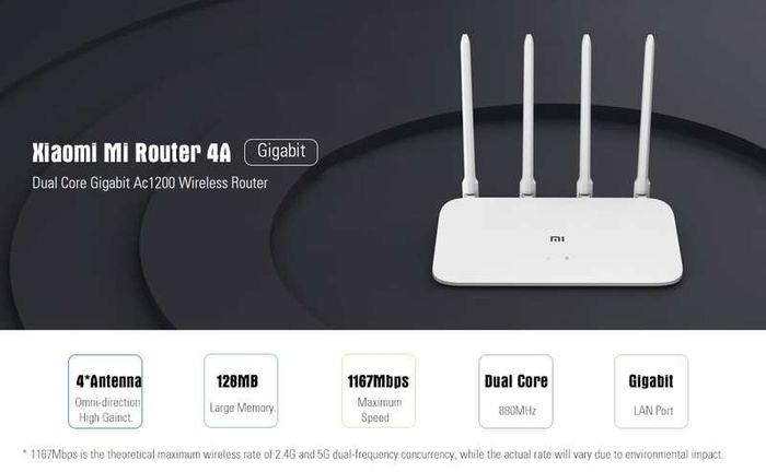 Xiaomi Mi Router All Gigabit Ethernet 2.4GHz 5GHz Dual Band Mbps WiFi Repeater