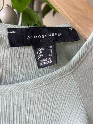 blouse mint green size 10 long sleeve frilled blouse