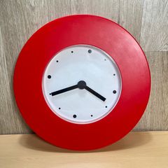 Vintage Ikea Red Tajma clock Design Knut and Marianne Hagberg 1999