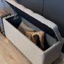 Boucle Ottoman with Storage Image 2