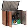 Garden Storage Box Brown 151.5 x 82 x 110.5 cm Steel Image 2