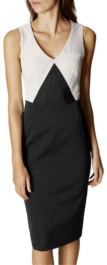 Karen Millen Black Tri-tone dress size 10