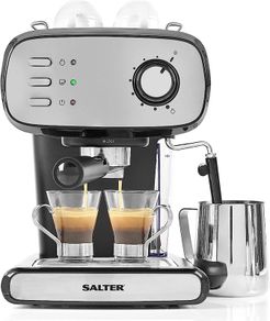 Barista Pro Espresso Machine, Cappuccino, Latte and Coffee Maker, 15-Bar Pressure Pump, Milk Frothing Wand, Removable Drip Tray (FREE SHIPPING)