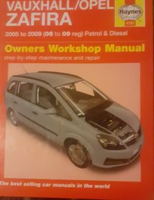 Vauxhall/Opel Zafira 05 to 09 Haynes workshop manual