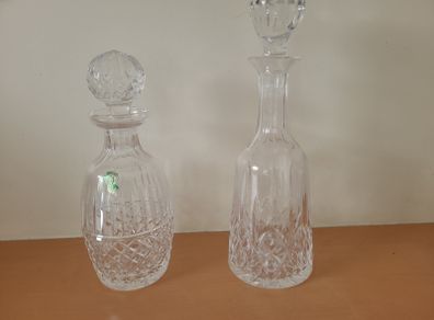 Waterford Glass Crystal Vintage Decanters with Stoppers