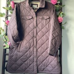 jacket fat face size 14 longline shacket burgundy/ plum shade