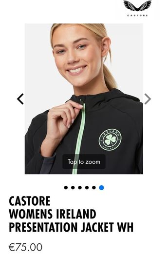 Brand New Castore Womens Ireland Presentation Jacket - Size - U.K.18 - Smaller Fit More A Size - U.K.16 - RRP - 75.00