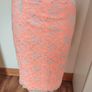BNWT  beige/orange neon midi lace skirt  F&F size UK16 EU44 Postage included Image 3