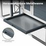 Chicken Coop with Nesting Box & Open Enclosure, Grey, House with Pull-out Tray Image 6
