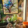 Tiffany Style Stained Glass Butterfly Panel - Window Hanging / Suncatcher  , window decoration Image 4