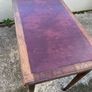 Maghoney wine leather desk with 2 drawers. Inlaid Image 10