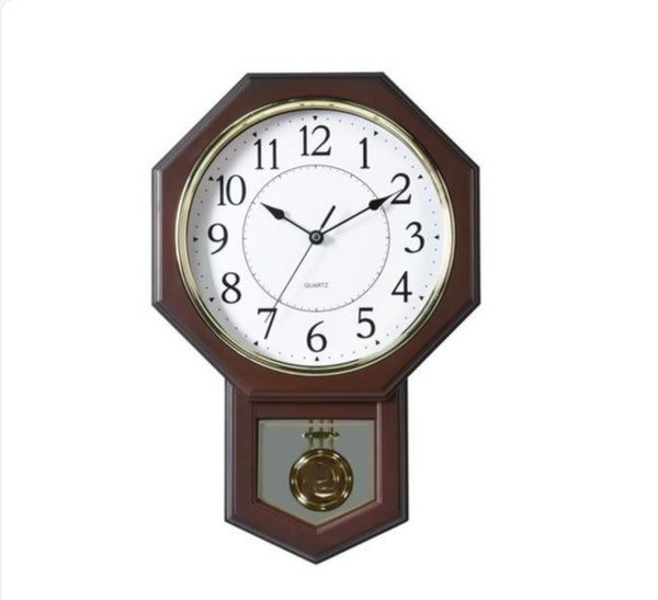 Clocks Acctim Pendelum Dark Pine Wall Mounted Clocks Brass Bezel Second Timer Movement WOODSTOCK All New Stock Boxed Fully Guaranteed