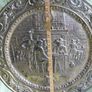 Vintage Large Brass Embossed Gaming Scene, diameter 25" Image 9