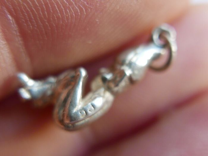 Vintage Sterling Silver 925 Good Luck Leprechaun/Irish Elf Charm Thumb Up Charm , Pendant ( 25 each)