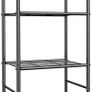 Storage Shelves - 4 Tier Sturdy Metal Garage Shelving Unit with Adjustable Leveling Feet, Space-Saving Shelves Organizer for Pantry, Laundry, Kitchen, 46.5 x 32.0 x 112 cm, Black Image 2