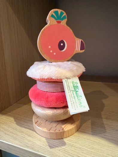 stacking toy textured flamingo