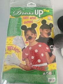Mouse ears nose gloves