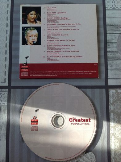 The Greatest Female Artists  CD compilation