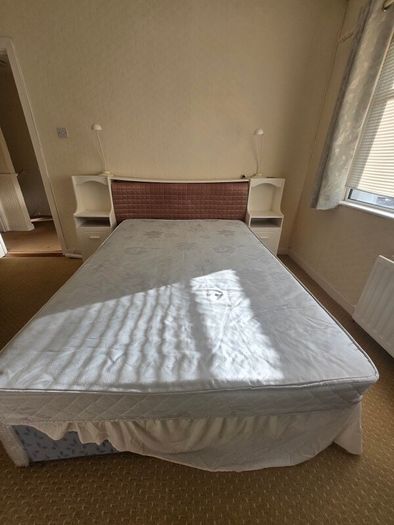 Double Divan Bed, headboard and lockers