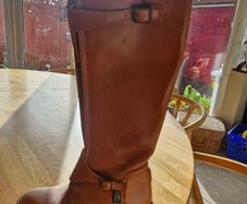 Tan Leather ladles boots