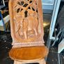 African hand-carved wooden savanna chair Image 2