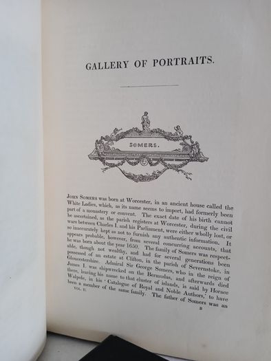 The Gallery of Portraits: With Memoirs Published by Charles Knight, Pall-Mall East, London (Volumes. 1,2 & 3 Set) (GT619)