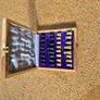 Handmade Stone Chess Set with Wooden Border Image 5