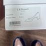 L.k Bennett  powder blue velvet shoes Image 8
