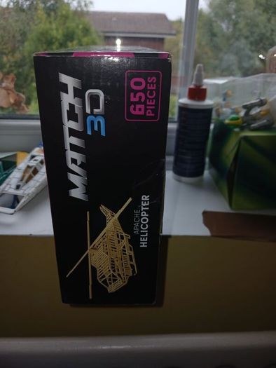 Matchstick Model Kit Build Apache Helicopter