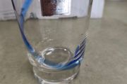 Kilkenny Glass Just one Cobalt Blue Swirl Footed Glass /tumbler /  Casual Dining