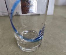 Kilkenny Glass Just one Cobalt Blue Swirl Footed Glass /tumbler /  Casual Dining