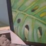 large framed canvas giraffe pictue Image 3