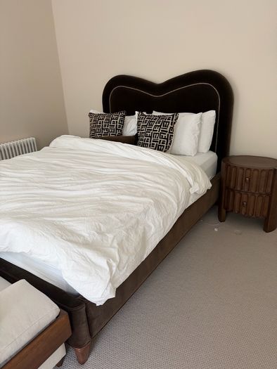 Soho Home Keira King Bed Velvet Chocolate