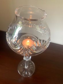 Waterford glass candle holder
