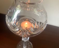 Waterford glass candle holder